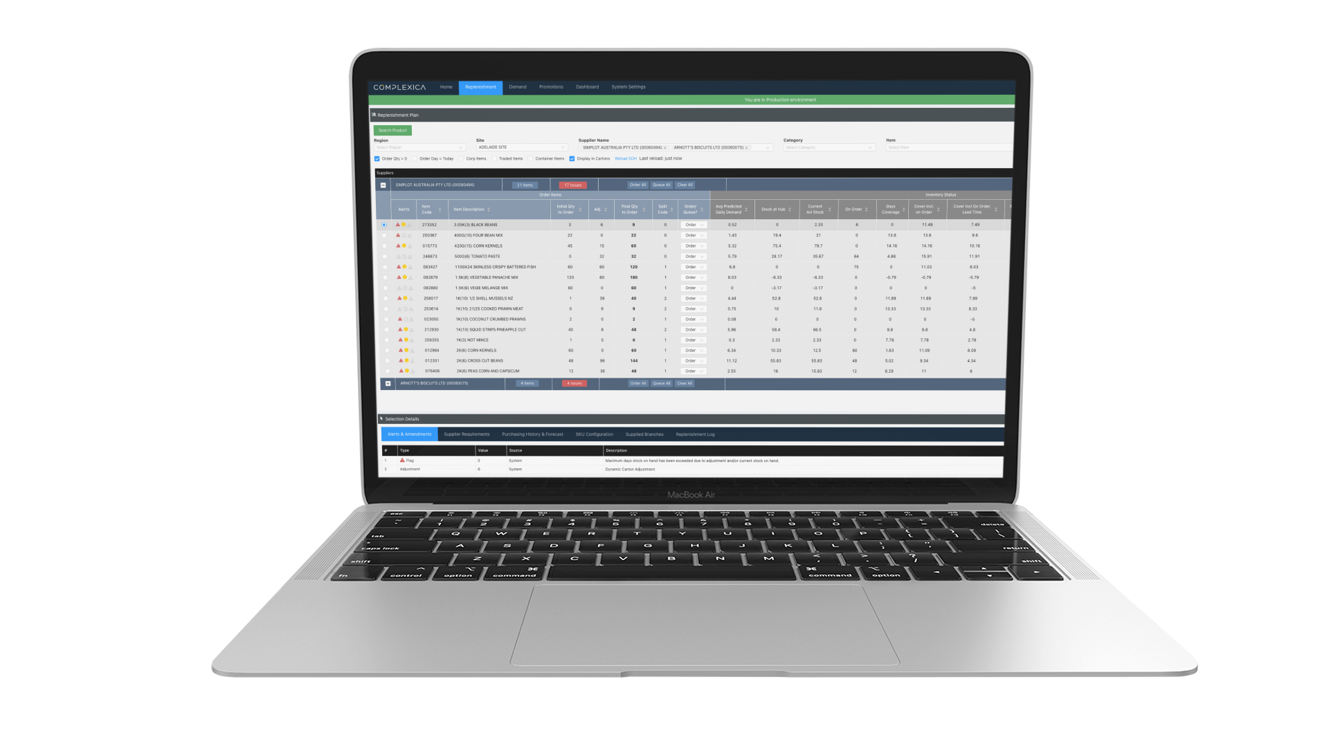 Complexica's Demand Planning solution produces accurate demand forecasts to achieve optimal customer service