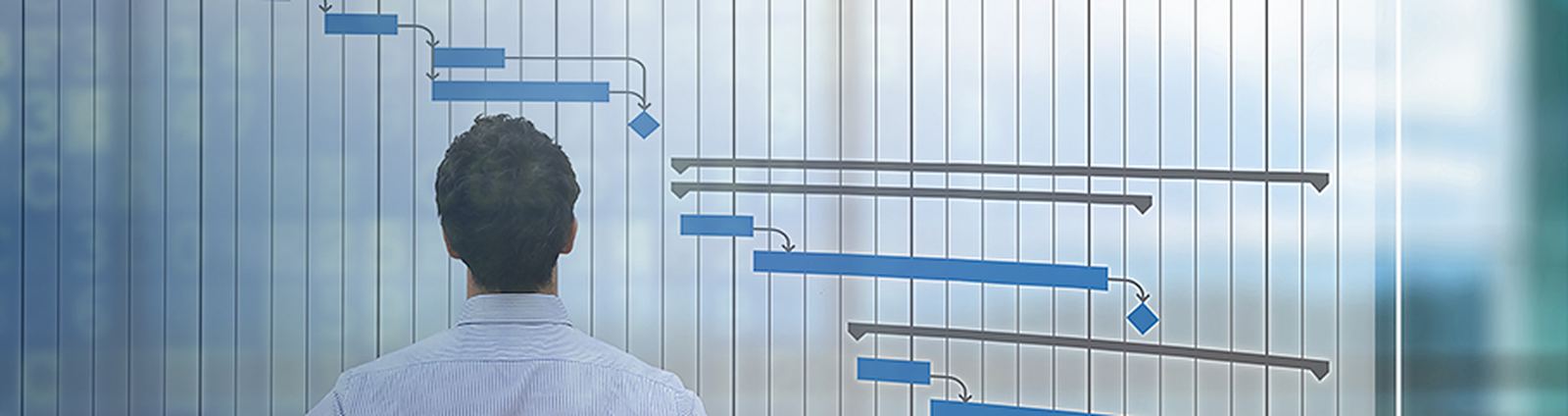Planner reviewing a production schedule